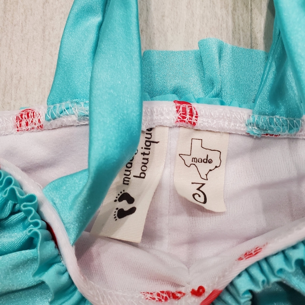 Girls Muddy Feet Boutique Two Piece Retro Bathing Suit - Picture 3 of 5
